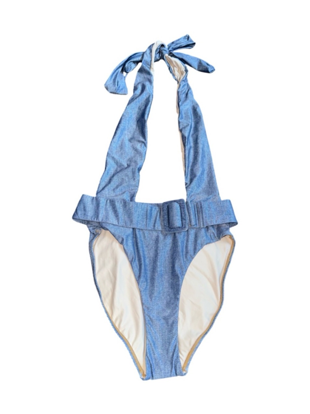 PQ Swim Blue Halter Belted One-Piece Swimsuit
